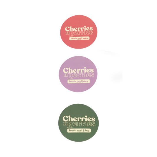 CHERRIESNBERRIES Classic Logo Sticker Set